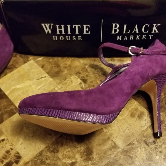 White House Black Market Suede Heels - Picture 6 of 8